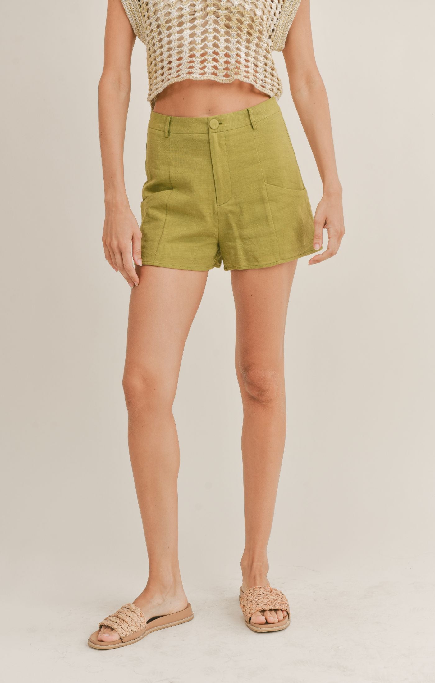 Olive Glamping Shorts