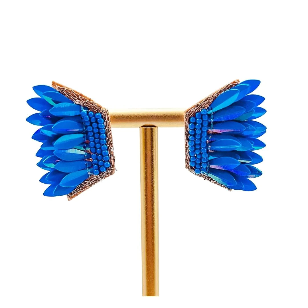 Royal Blue Wing Earrings