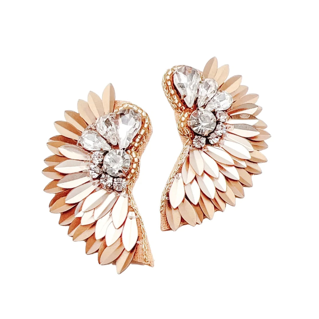 Gold Glam Angel Earrings