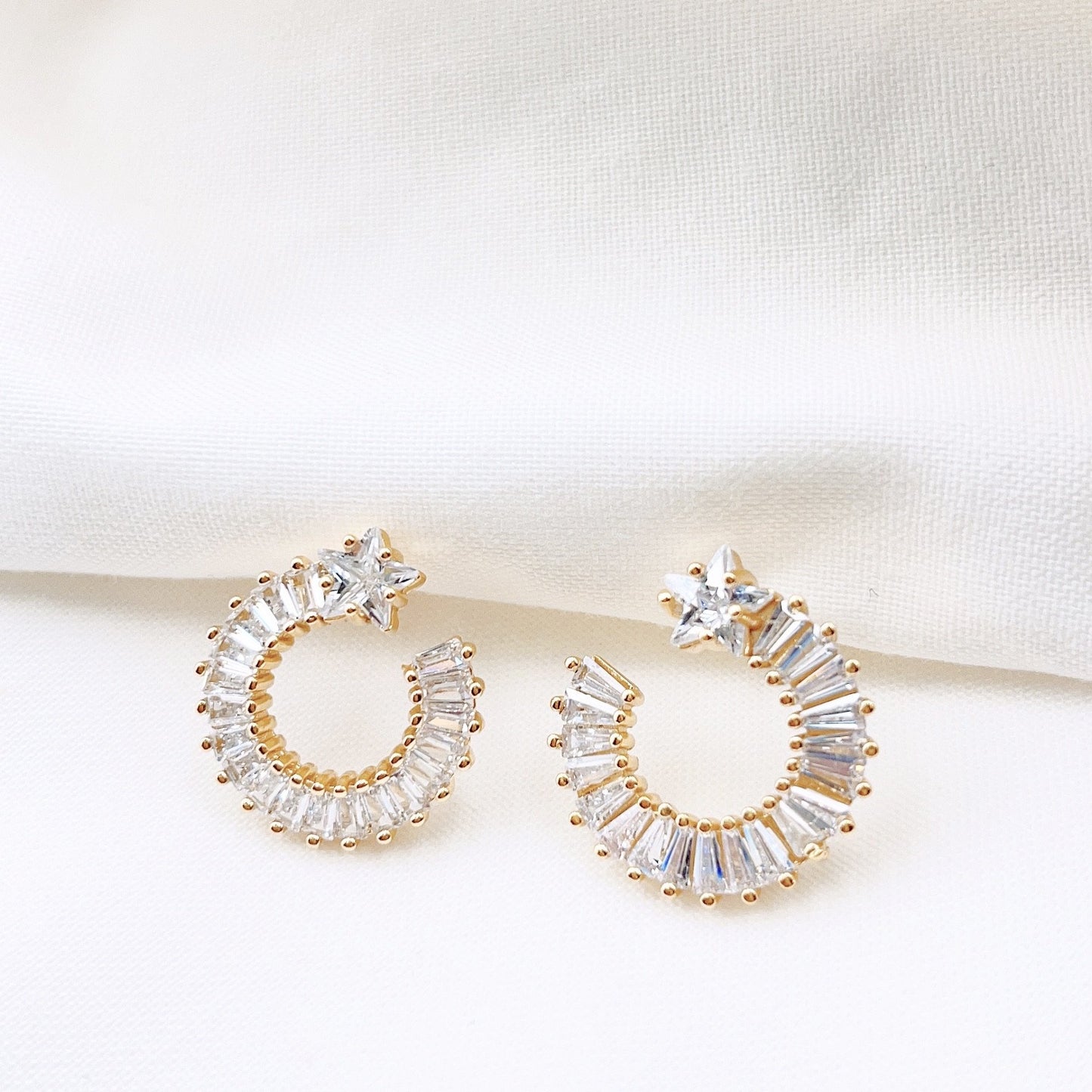 Crystal Star Round Earring
