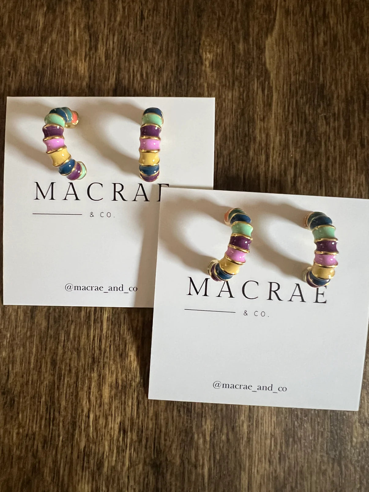 Multicolor Bamboo Hoops