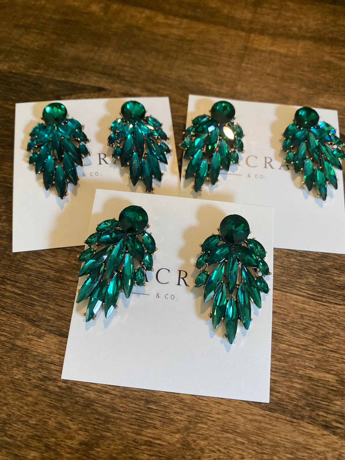 Green Cascading Jewel Earring