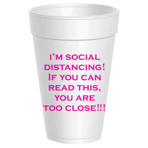 Social Distancing Styrofoam Cups Sleeve