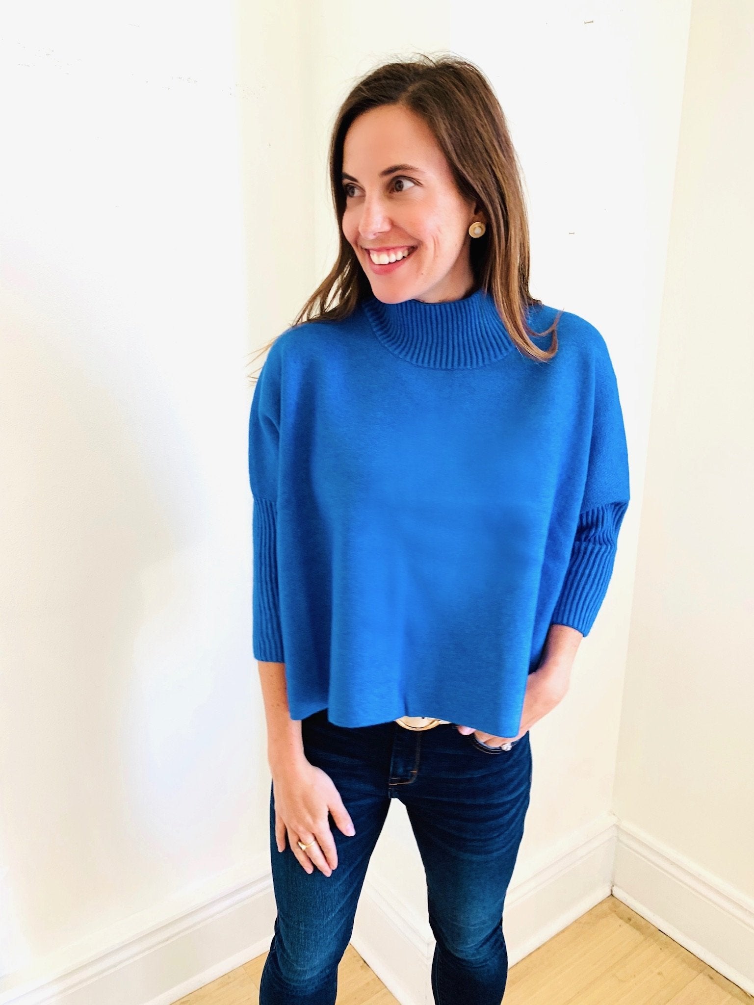 Persian Blue Aja Crop Sweater – Lucy Rose