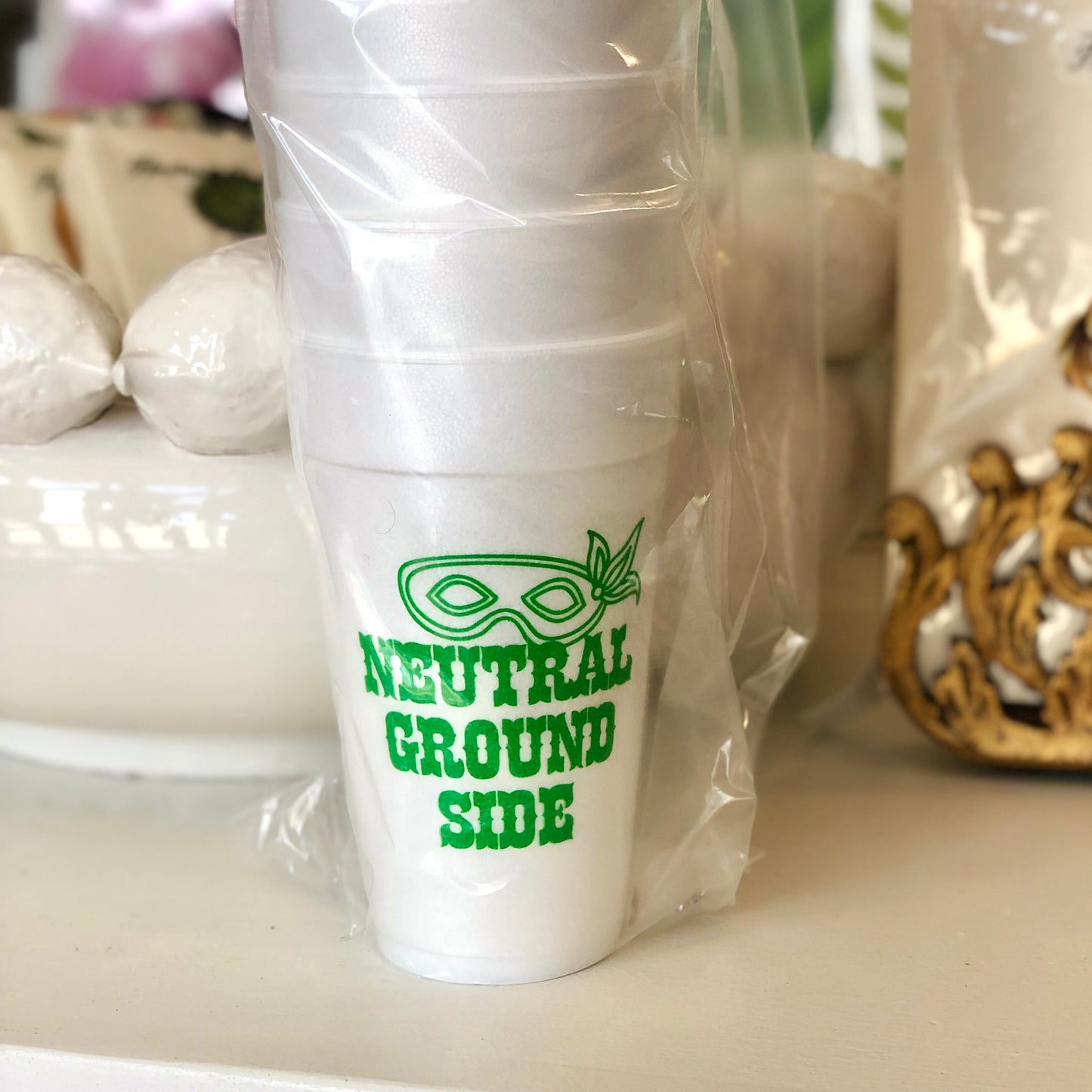 Neutral Ground Side Styrofoam Cups