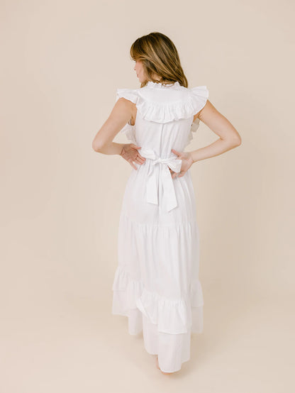 White Seersucker Marlowe Dress