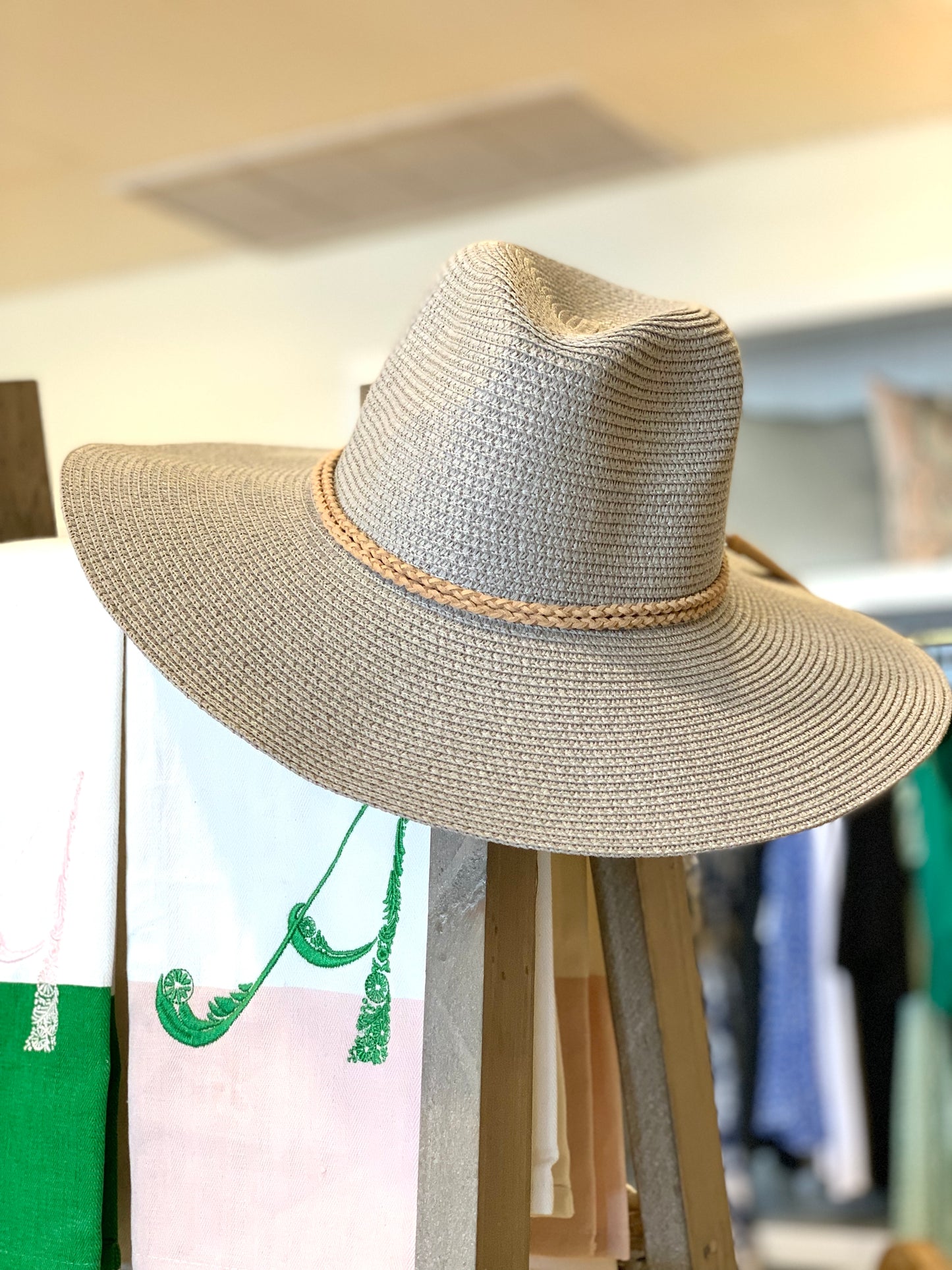 Gray Rope Summer Sun Hat