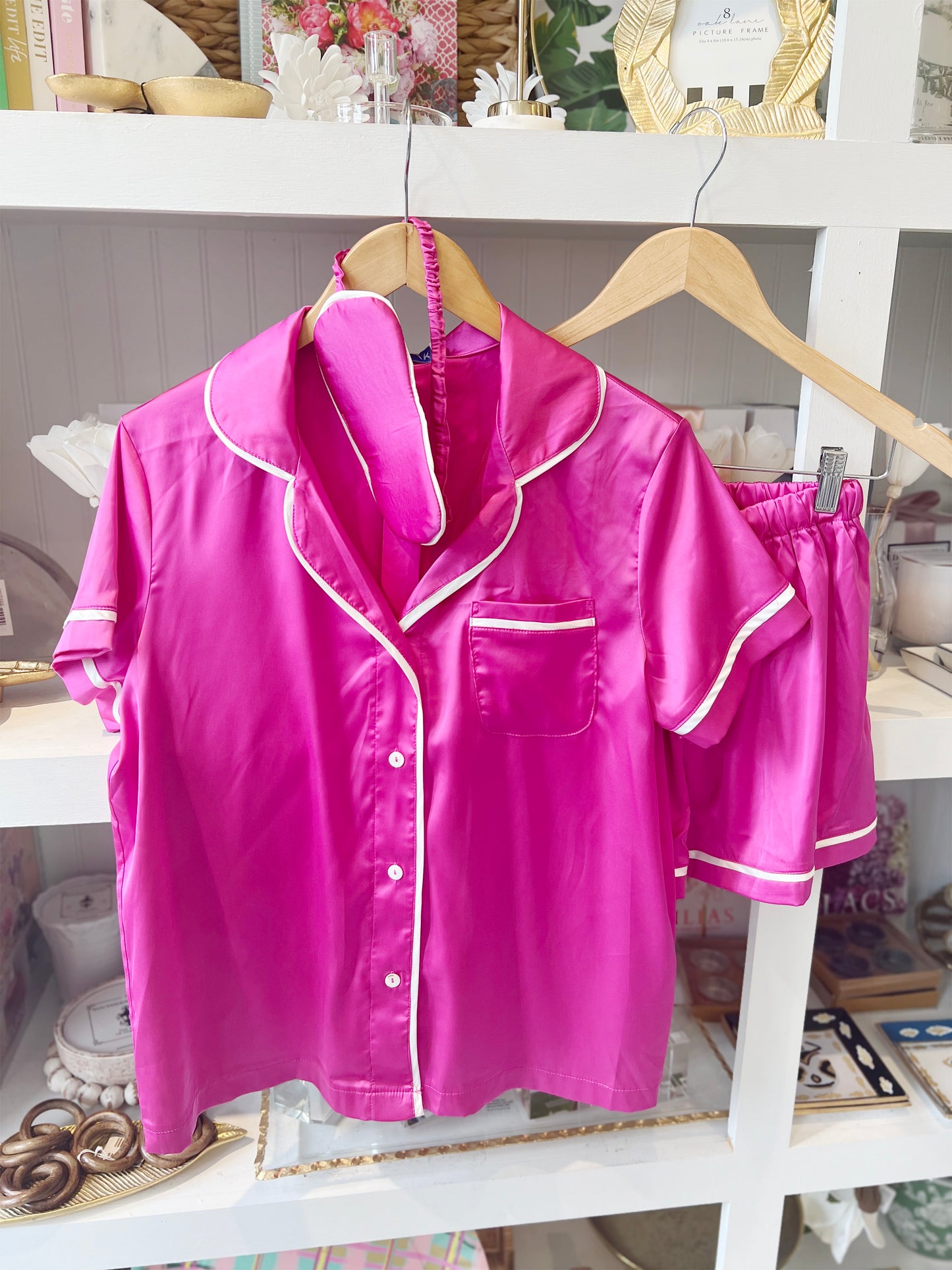 Magenta Pink Pajama Short Set