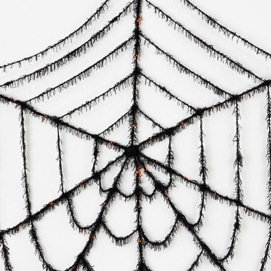 Lit Spider Web w/ Lights