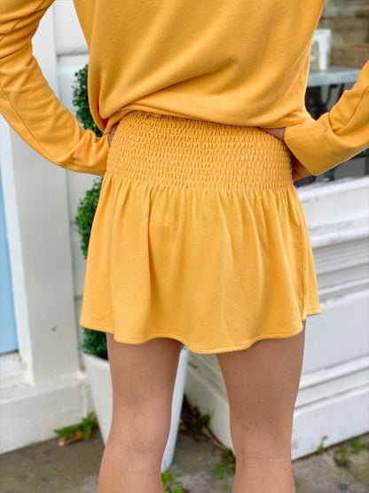 Soft Mango Mini Skirt