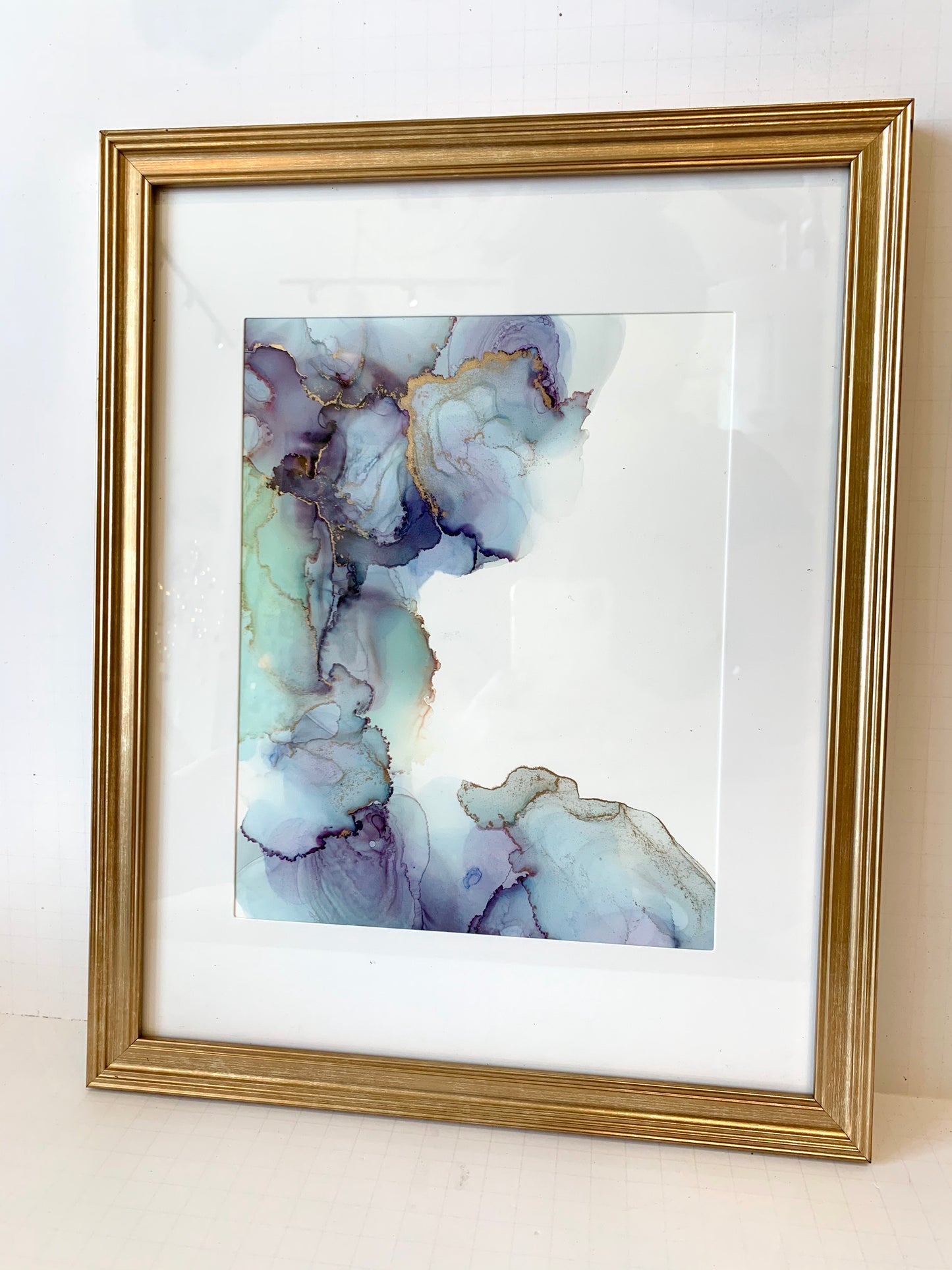 11x14 Framed Abstract Ink