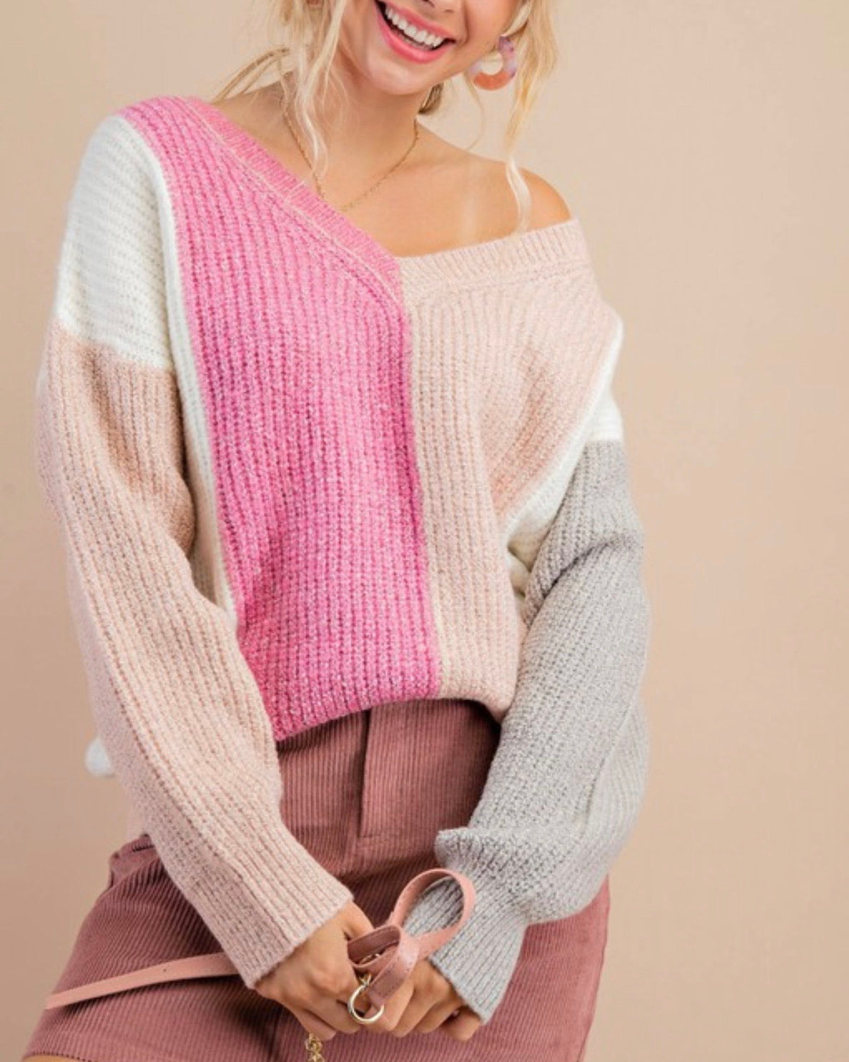 Pink Stripe Sweater
