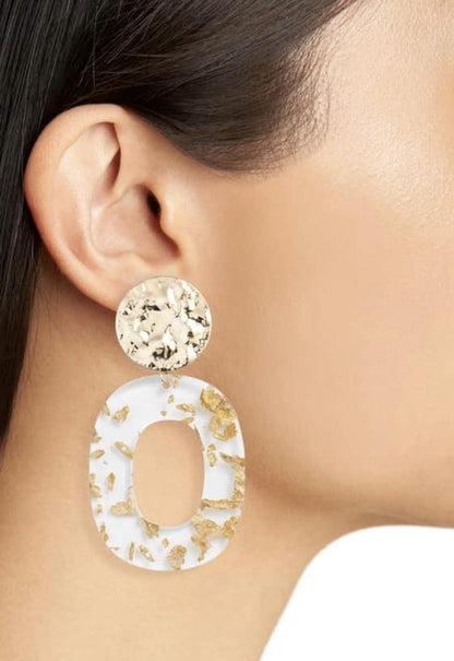 Gold Resin Earrings