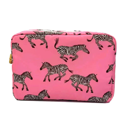 Pink Zebra Big Glam Bag
