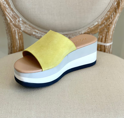 Lime One Strap Wedge