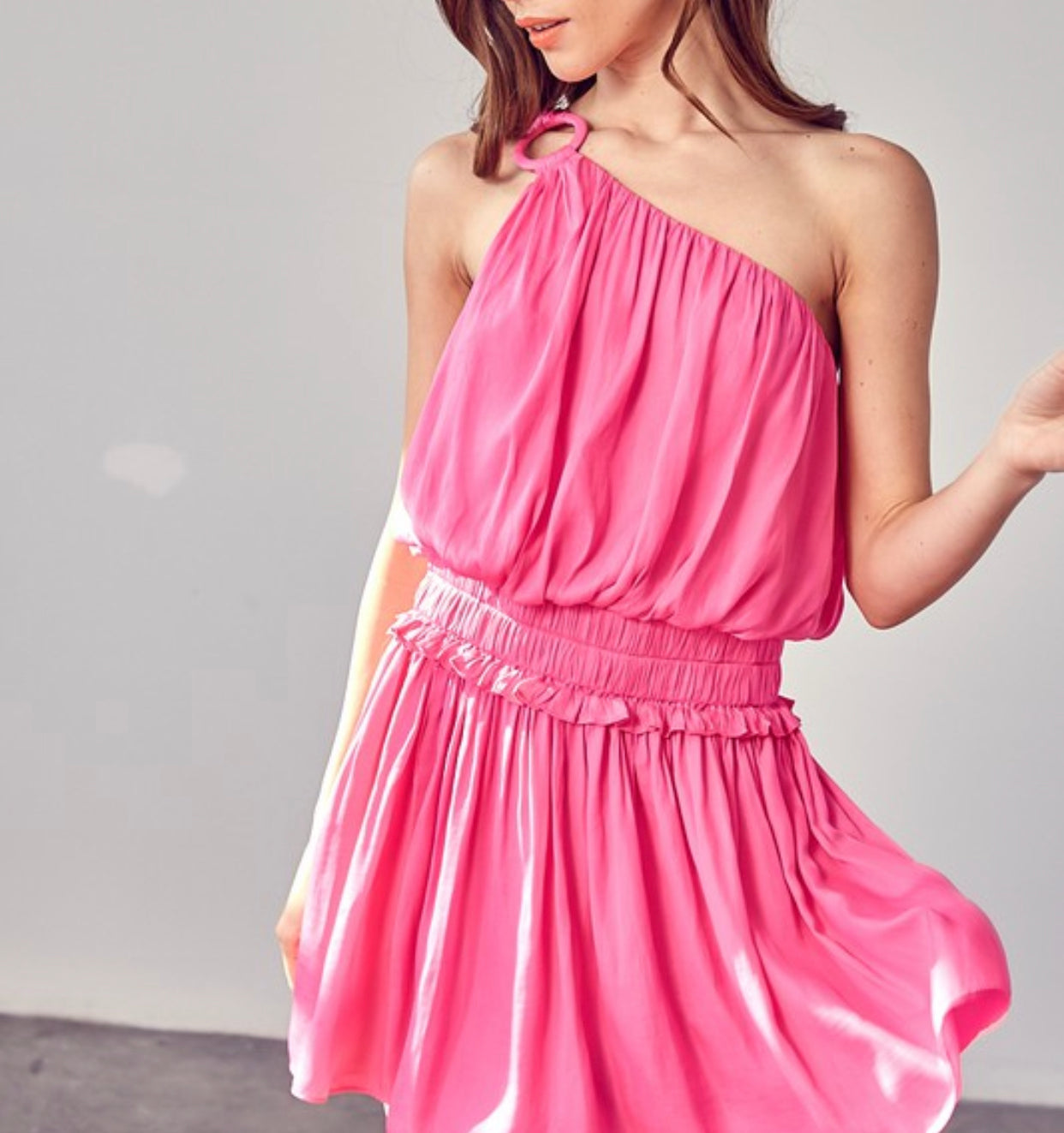 Hot Pink O’Ring Detail Dress