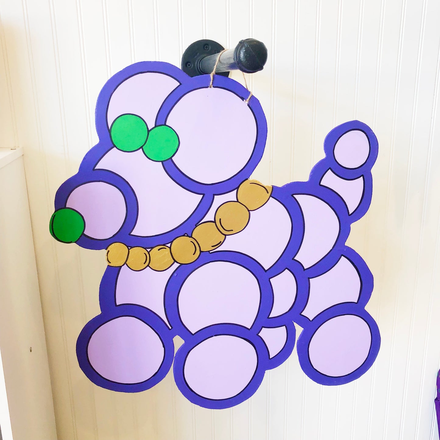 Purple Bead Dog Door Hanger