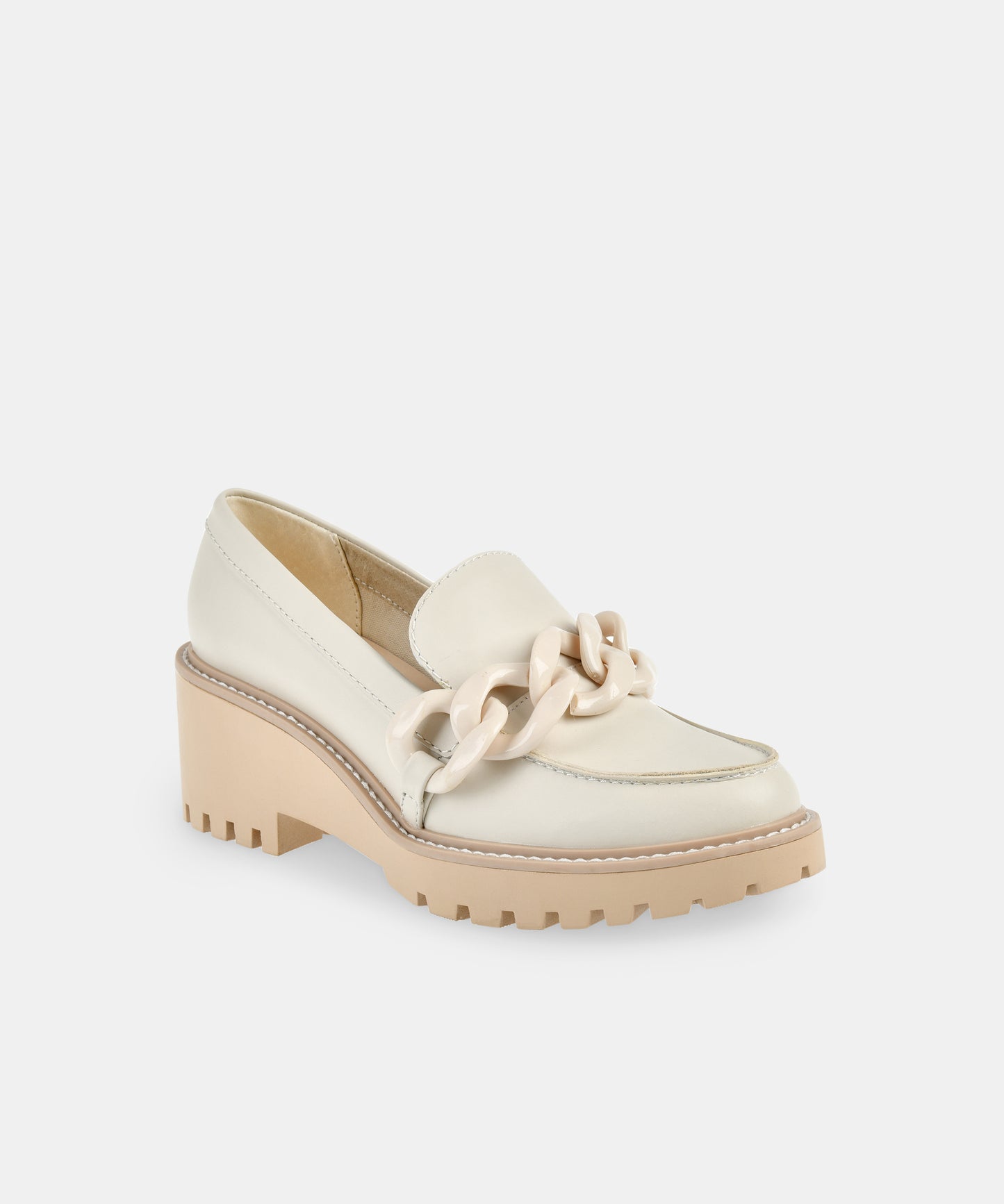 Ivory Chain Haris Heeled Loafer