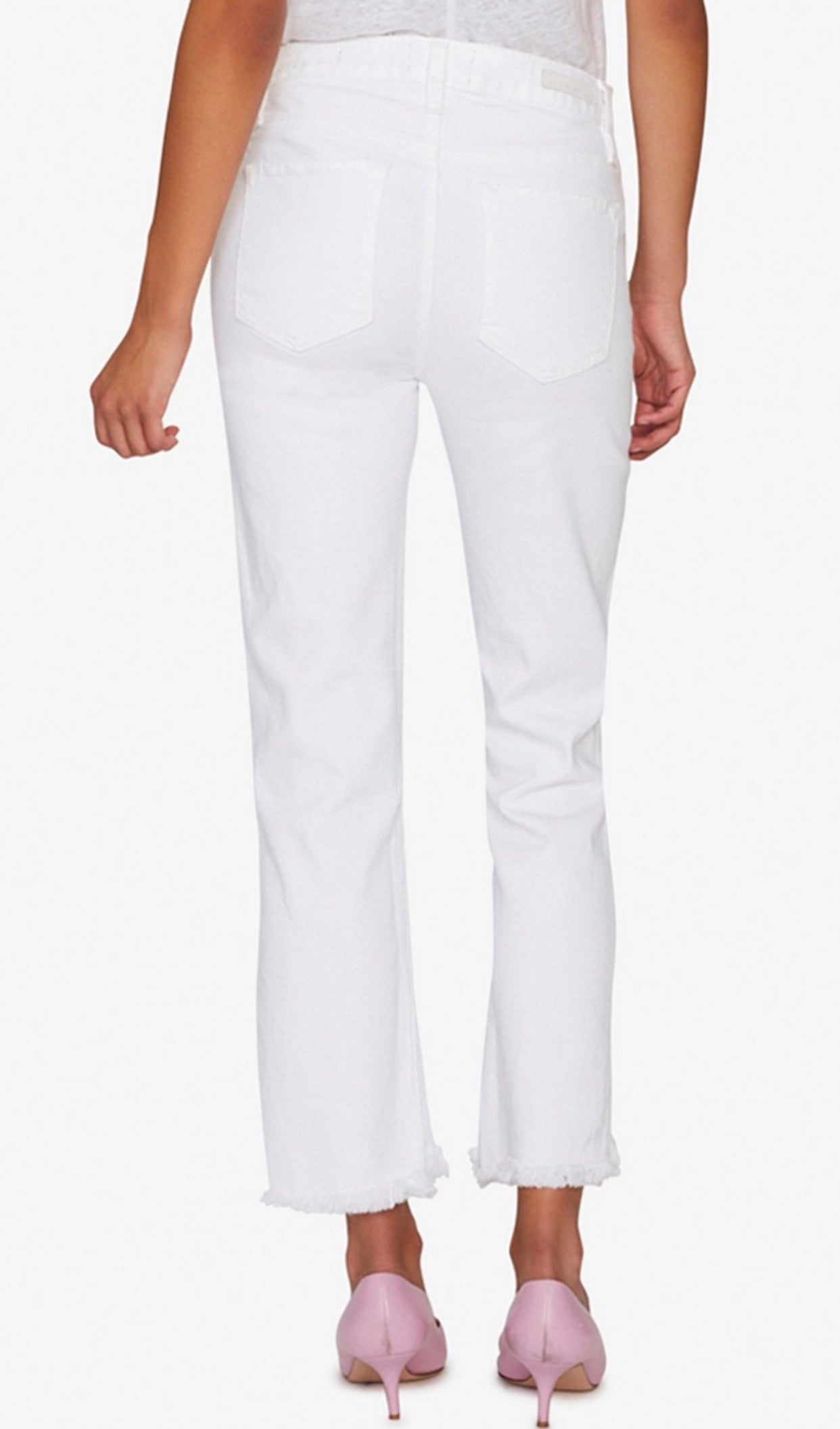 Modern White Straight Crop Jean