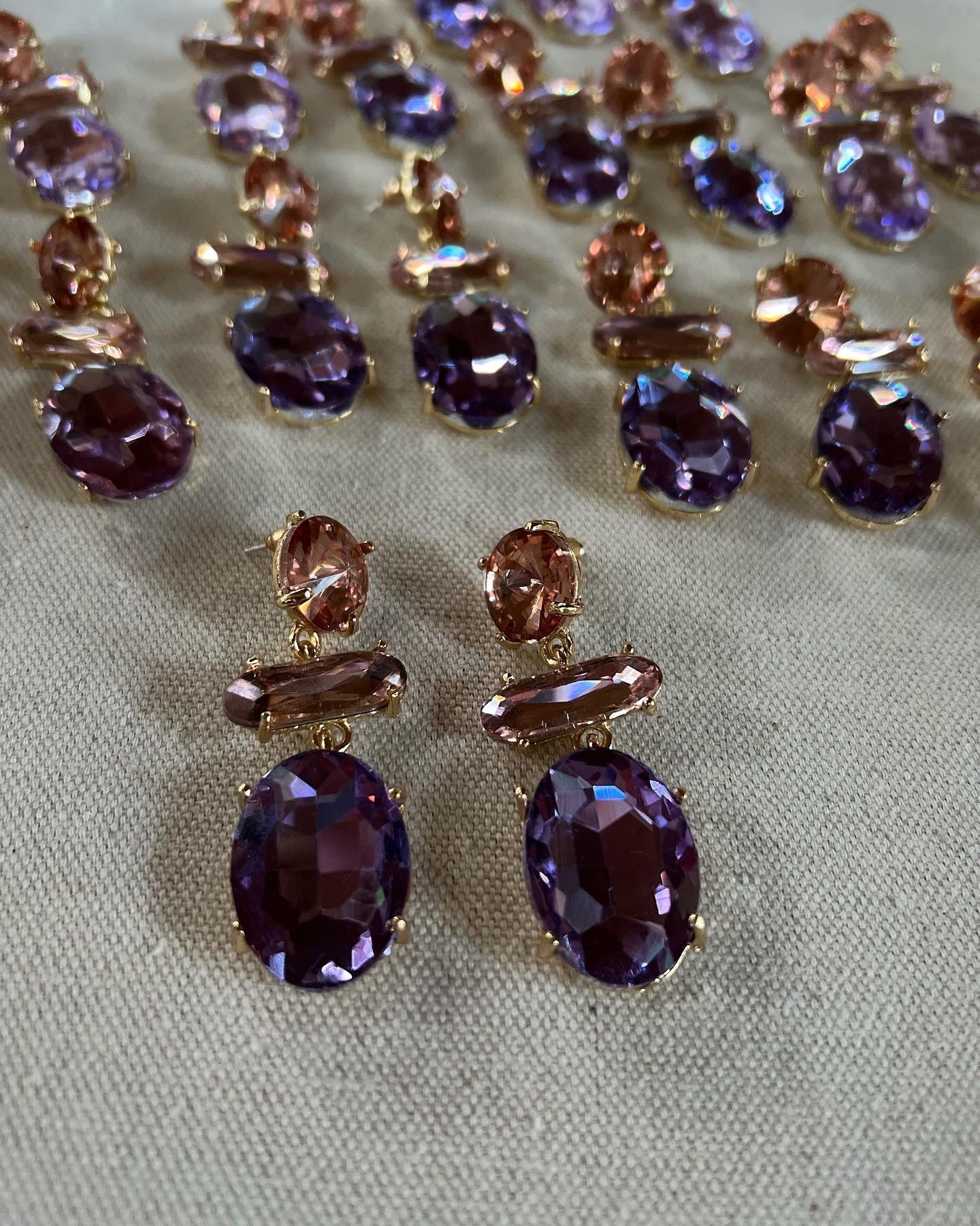 Jeweled Purple/Orange Drops