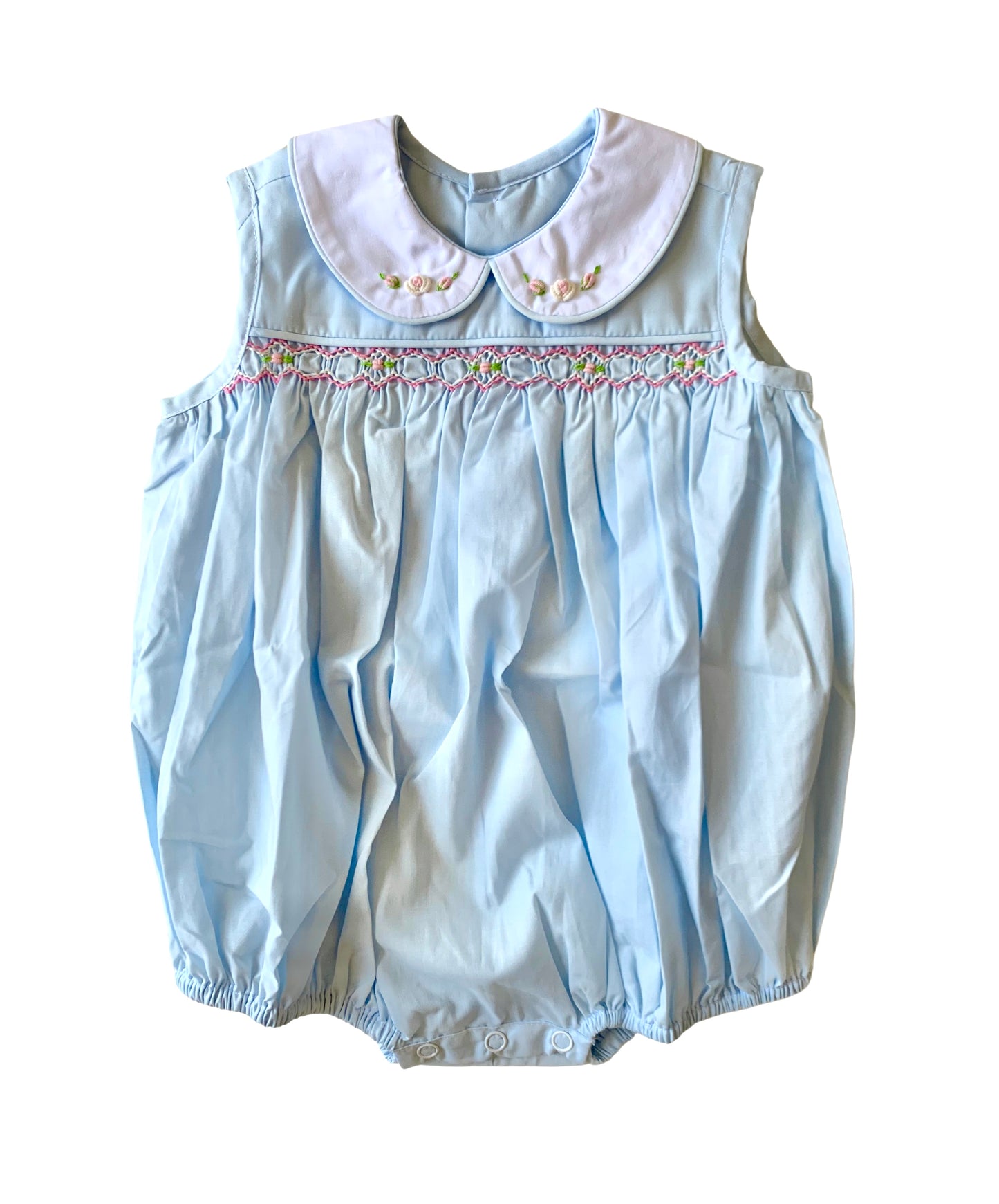 Blue Smocked Haven Girl Bubble