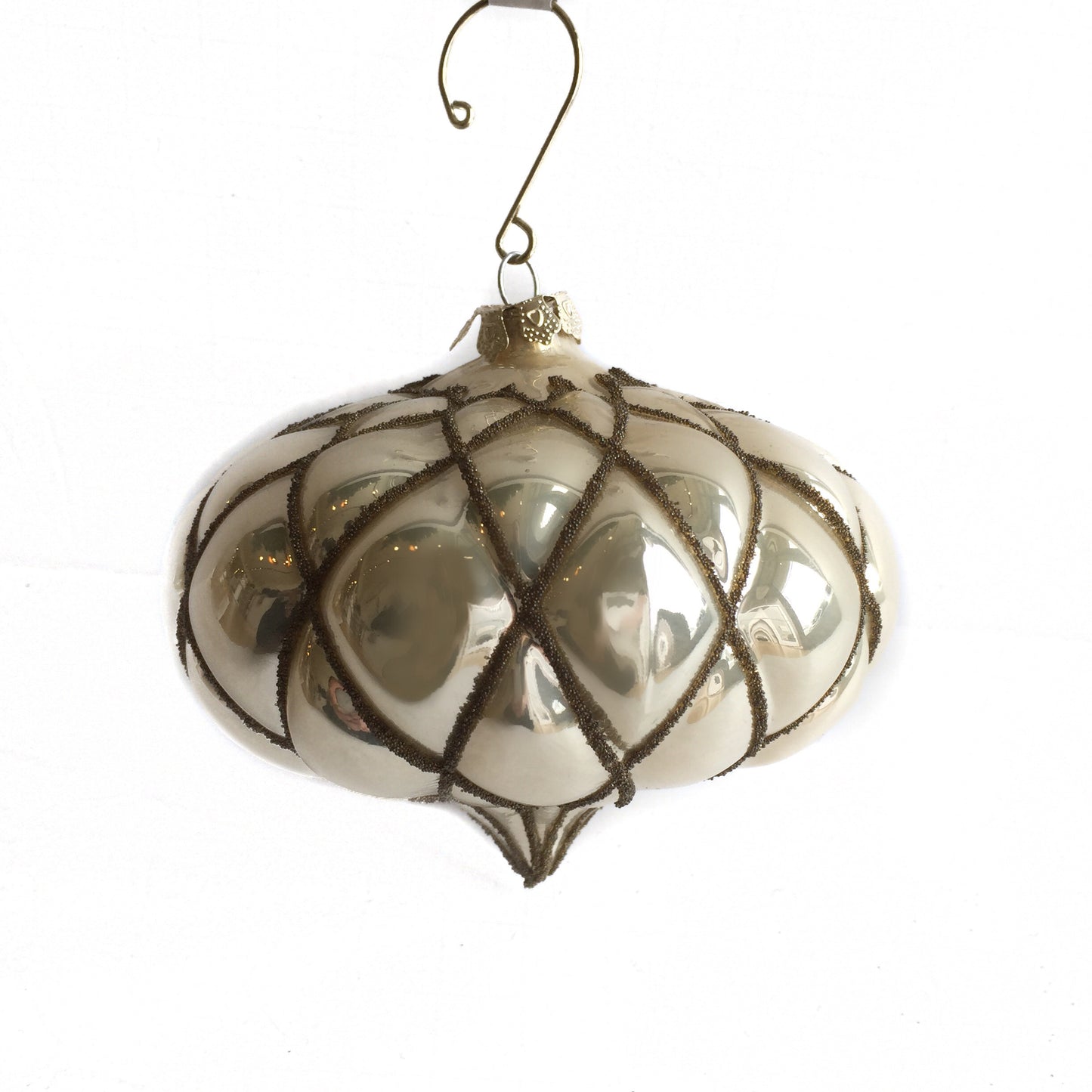 Glass Tufted Onion Ornament