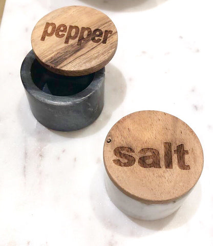 Round Marble Salt&Pepper Holder