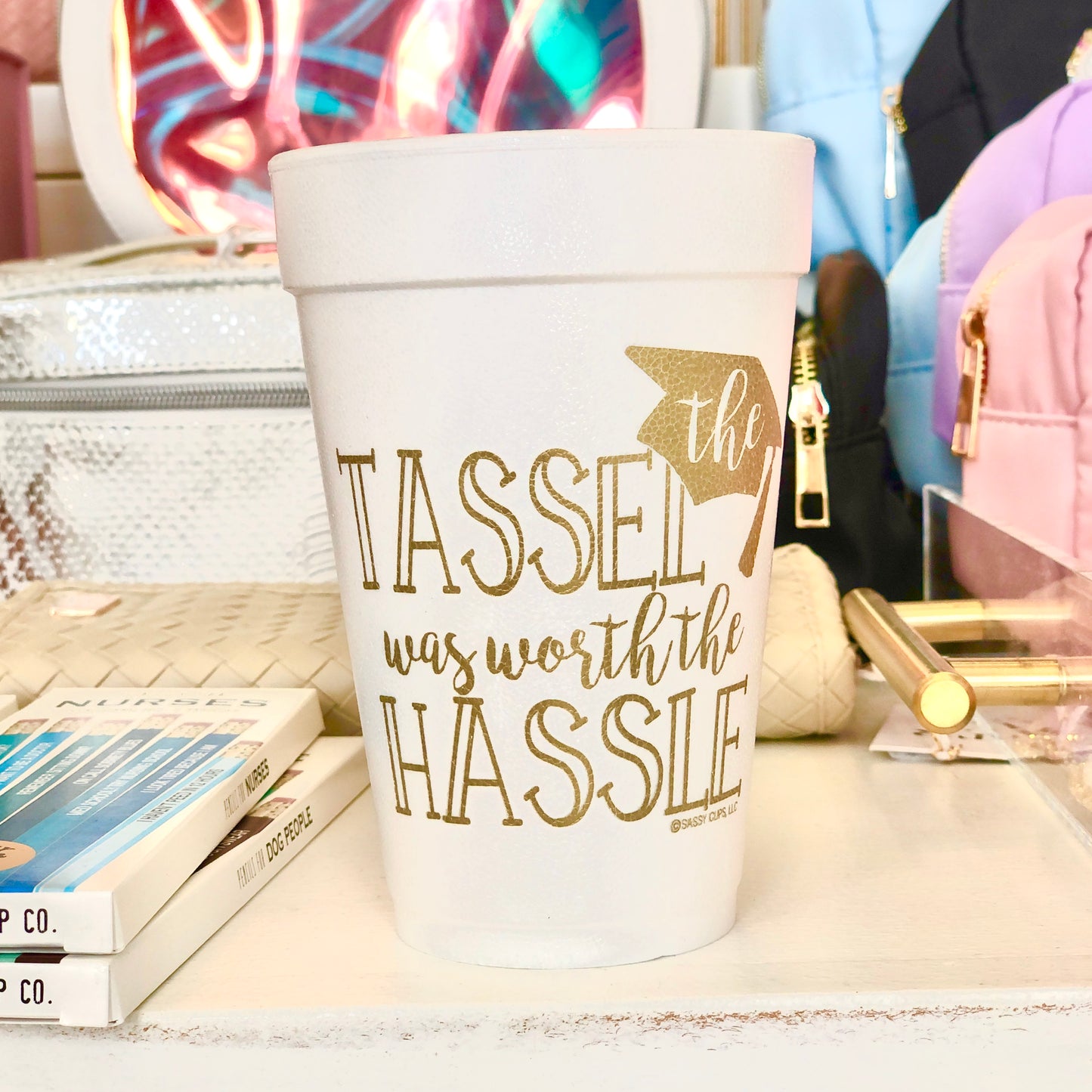 Tassel Hassle Styrofoam Cups Sleeve