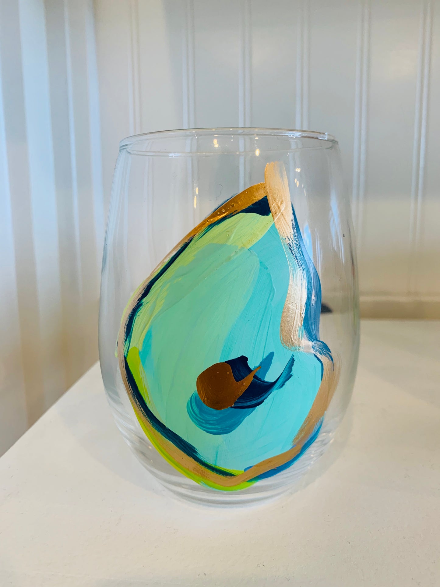 Oyster Blues Glass