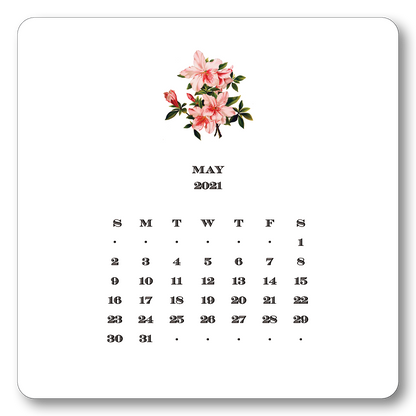 2021 Floral Calendar w/ Easel