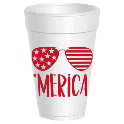 "Merica Styrofoam Cups Sleeve