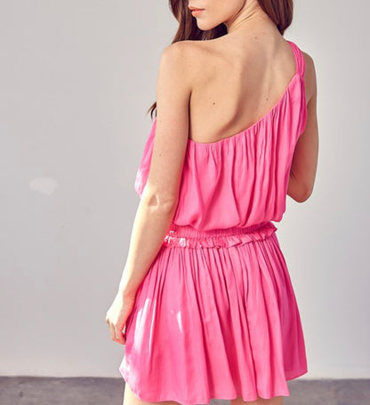 Hot Pink O’Ring Detail Dress