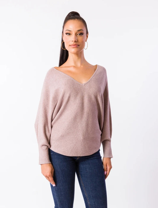 Taupe Ryu Vneck Top