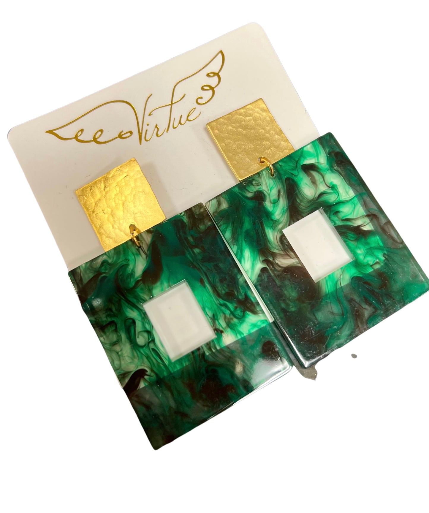 Acrylic Rectangle Square Post Earring