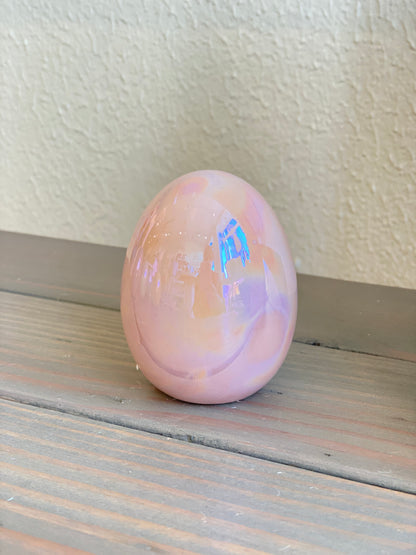 3" Iridescent Ceramic Egg
