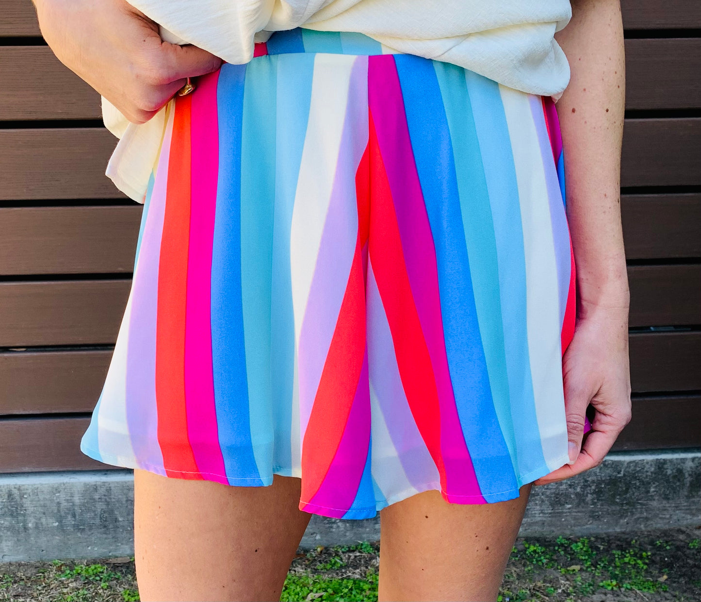 Multi Stripe Swing Shorts