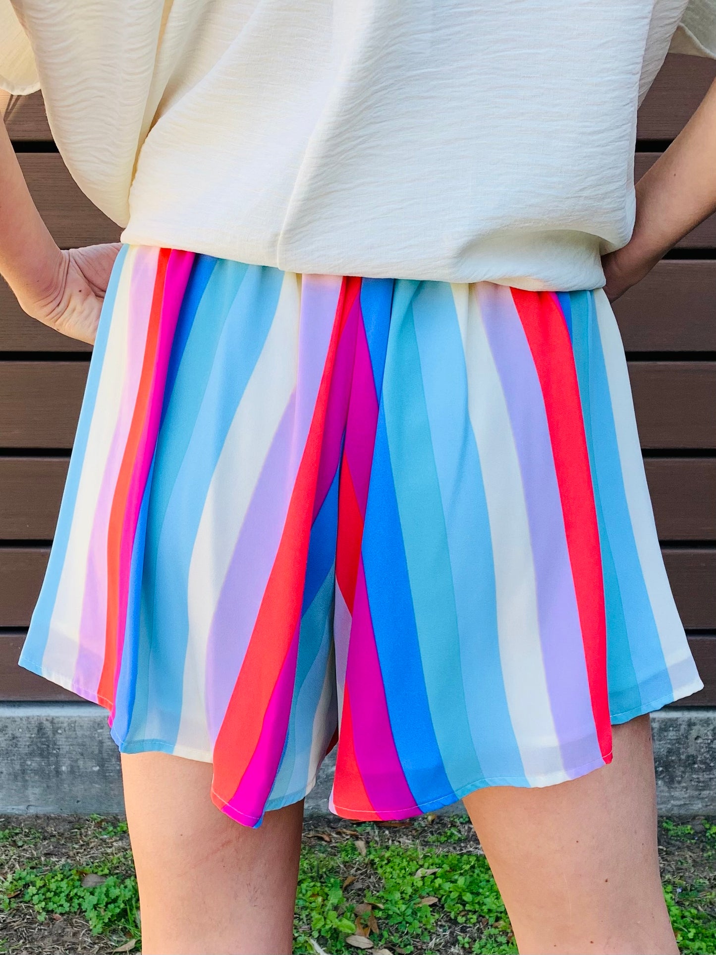 Multi Stripe Swing Shorts
