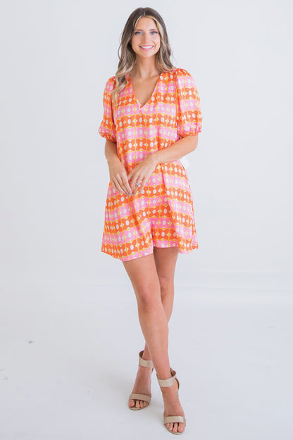 Pink Retro Maddie Dress