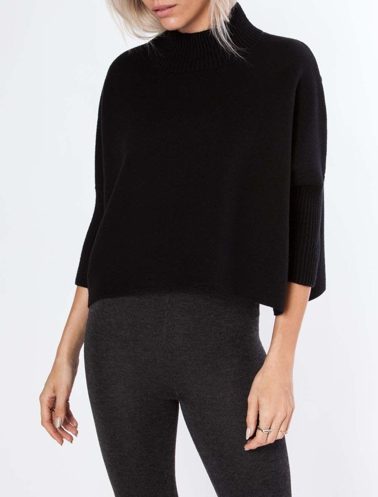 Black Aja Crop Sweater