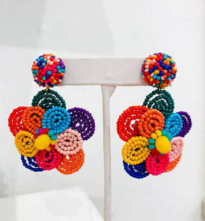 Layered Flower Earrings