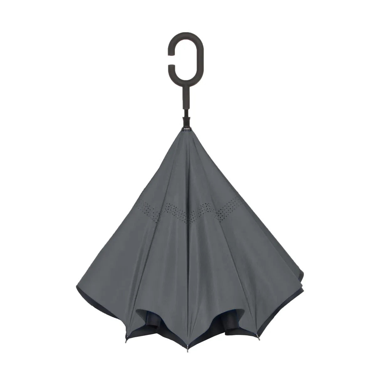 Charcoal/Black Reverse Closing Umbrella