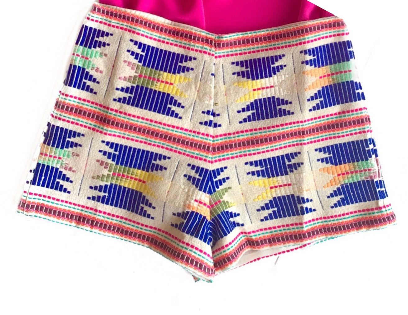 Embroidered High Waisted Aztec Short