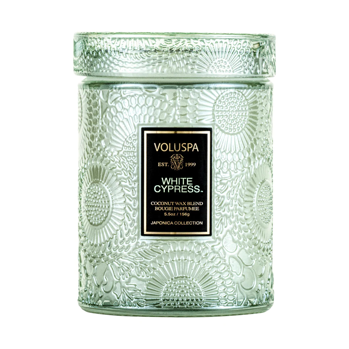 White Cypress Small Jar Glass Candle