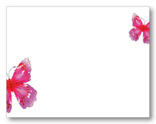 Butterfly Watercolor 8 Flat Cards w/ Envelopes