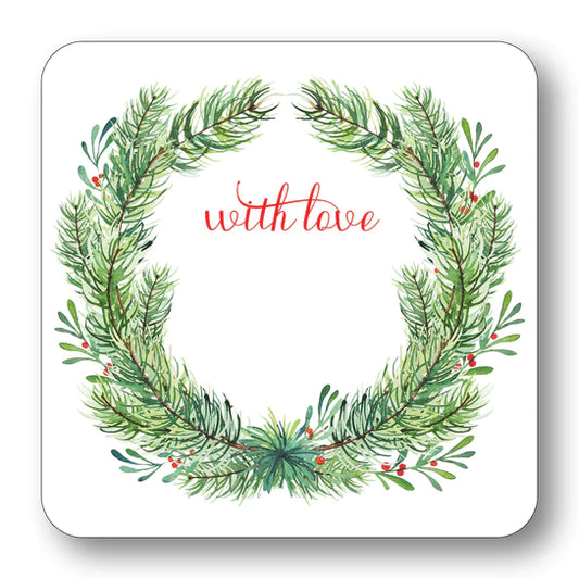 Watercolor Wreath Gift Tag