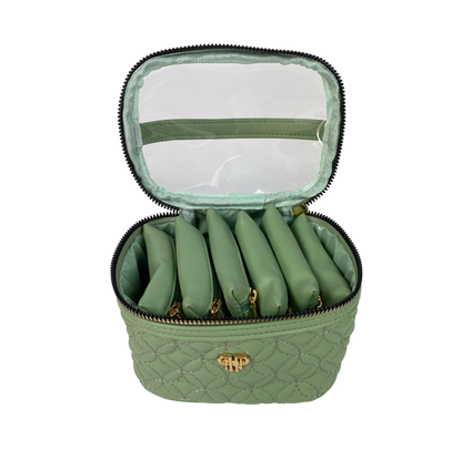 Sage Quilted Getaway Jewelry Case