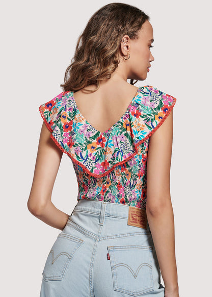 Multi Floral All Summer Long Top